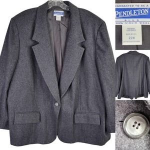 Pendleton Charcoal Wool Suit Jacket